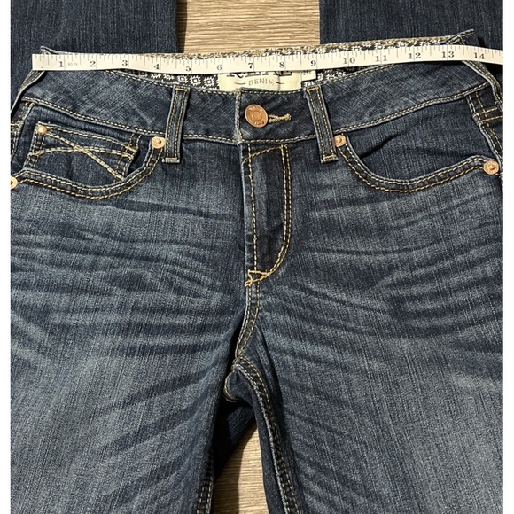 Ariat R.E.A.L. Perfect Rise Rosa Boot Cut Dark Wash Jeans SZ 28R (29x32) - Picture 6 of 11